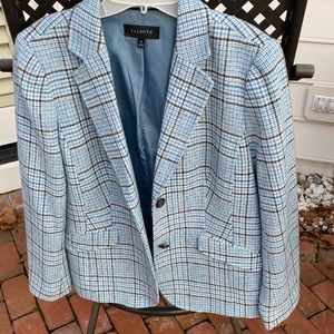 Talbots Blue Plaid Blazer